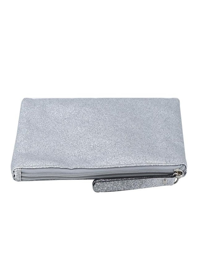 RITTZI Celestial Glitter Makeup Pouch – Seven Stunning Shades - Festive Cosmetic Bag (Moonbeam Silver) - Image 3
