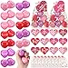 Arrowbash 48 Sets Valentines Day Stress Balls Gifts Bulk Valentines Day Gifts for Kids 15 Inch Red Hearts Shaped Stress Balls with Cards Organza Bags for Valentine Classroom Exchange Party Favors - Image 2
