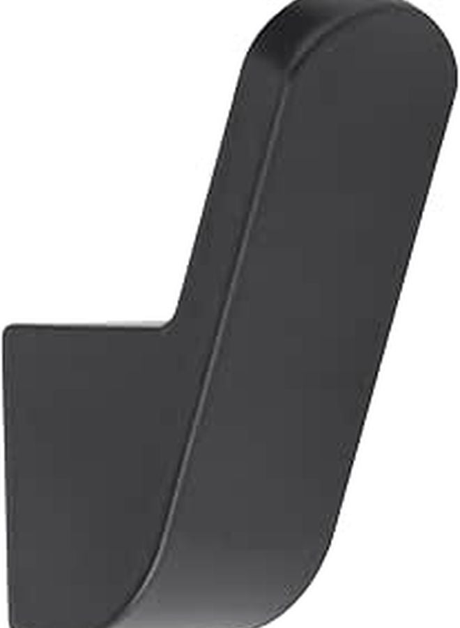 خطاف منشفة مثبت على الحائط بلون أسود من الألومنيوم لحامل التخزين خلف باب الحمام - Image 1
