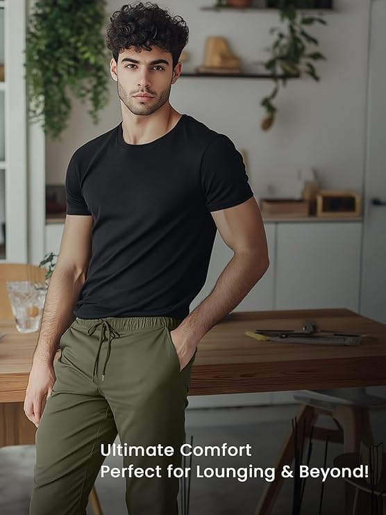 Nobero Men V2 Joggers - Pack of 2(1M-BWJG-R0136-185X3_Arctic Wolf | Olive Green_M) - Image 4