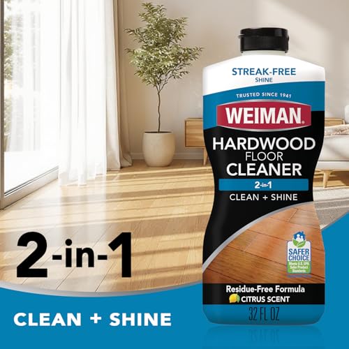 Weiman Hardwood Floor Cleaner for Finished Hardwood Engineered Flooring Vinyl Laminate Surfaces StreakFree Shine No Residue 32 oz 2 PACK - Image 3