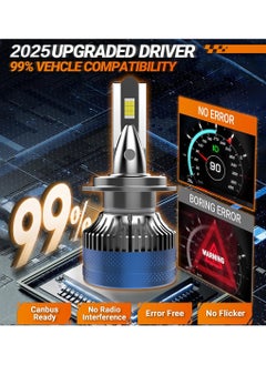 Lighting solutions Lighting Solutions Headlights Generic 2pcs H7 120W Led Headlight Bulbs with Super Bright Cool White Led Driving Light Headlamp Plug and Play  - Image 5