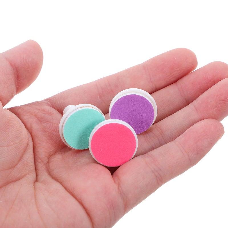 Electric Nail Grinder Replacement Heads 30 Pcs Red Purple Green Polishing Buffer Pads - Image 5