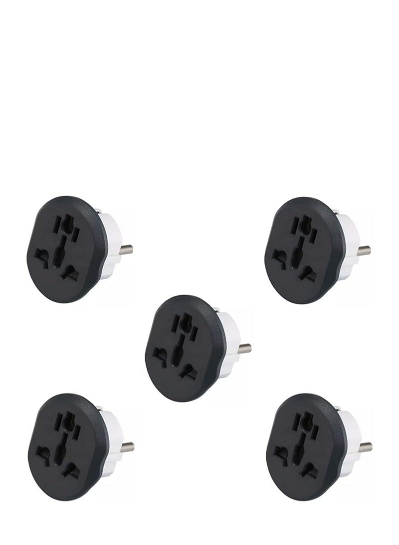 Travel Adapter 16A AC Port Travel Conversion EU Adapter Plug 5pcs - Image 1