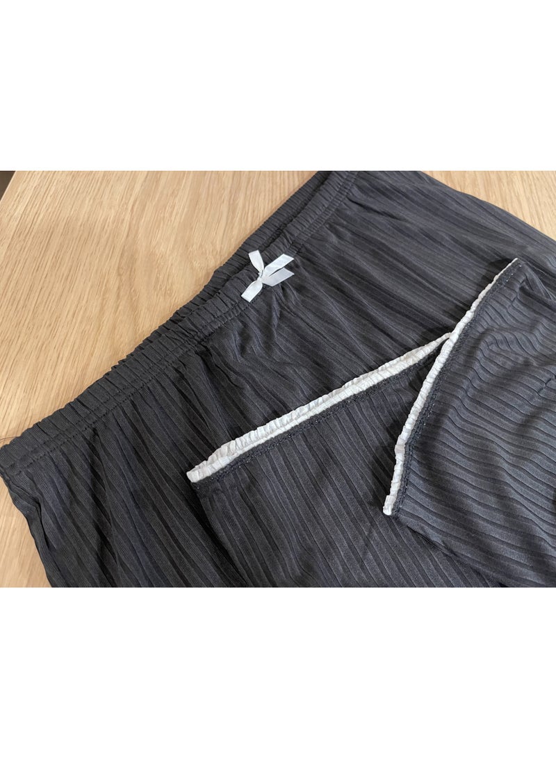 SOLOBUY Outlet Pyjama Sets Women, Crop Tops V Neck Long Sleeve Shirts Ruffles Pants Fashionable Clothing - Image 3