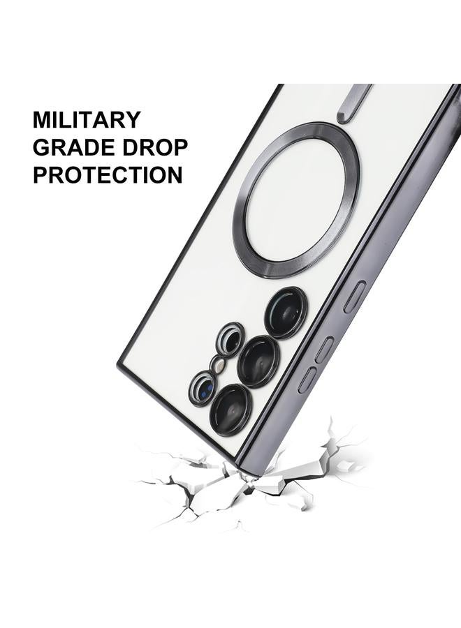 ENKAY Case For Samsung Galaxy S23 Ultra 5G Electroplated MagSafe Shockproof TPU Phone Case with Lens Film - Image 3