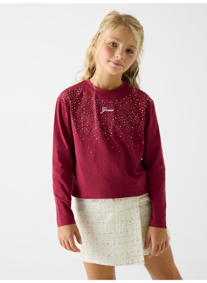 GUESS Kids Printed Crew neck T-Shirt - Image 1