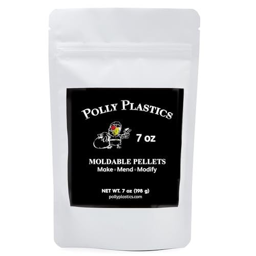 Polly Plastics Professional-Grade Moldable Plastic Pellets by Polly Plastics - Cosplay & Hobbyist Supplies for Crafting, Repairs, and More - Re-Seal Bag with Idea Booklet (7 oz) - Image 1