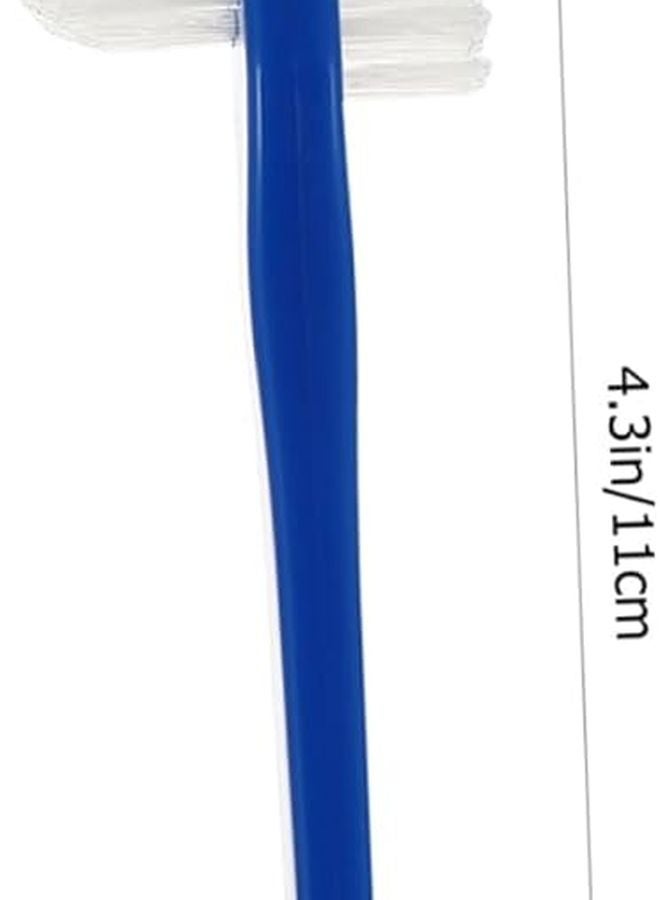4Pcs Dual Head Denture Cleaning Brush Portable Travel Toothbrush Set - Image 3