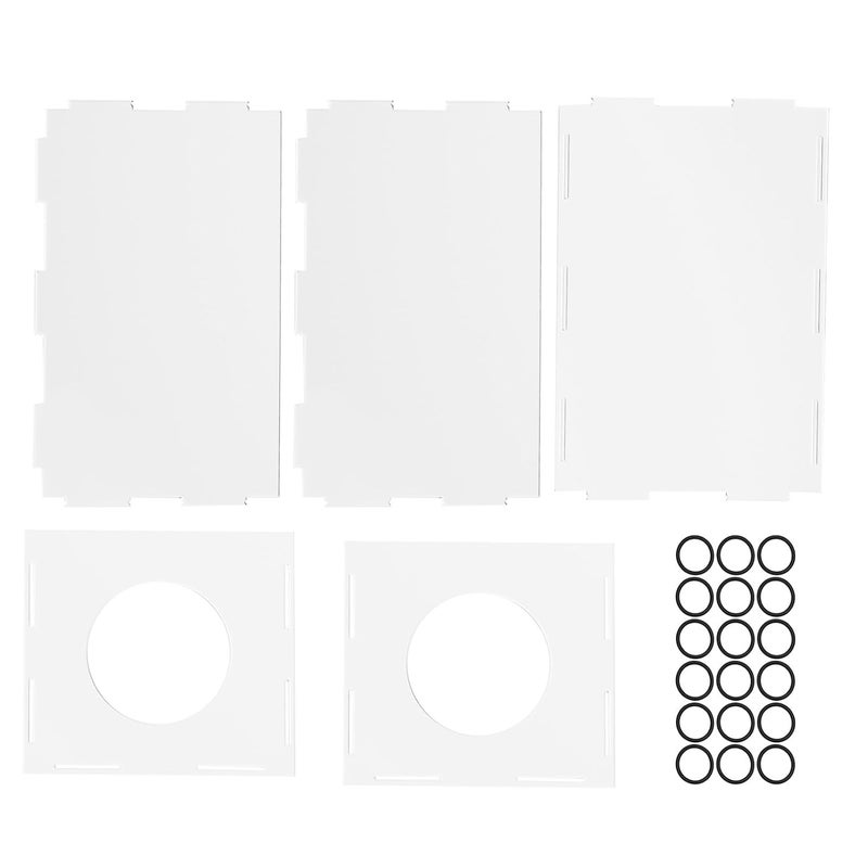 Enclosed Grinding Dust Box Acrylic, Table Polisher Dust Box with 2 Holes, Highly Transparent Rectangle Hand Polishing Dust Cover for Engraving and Sanding - Image 1