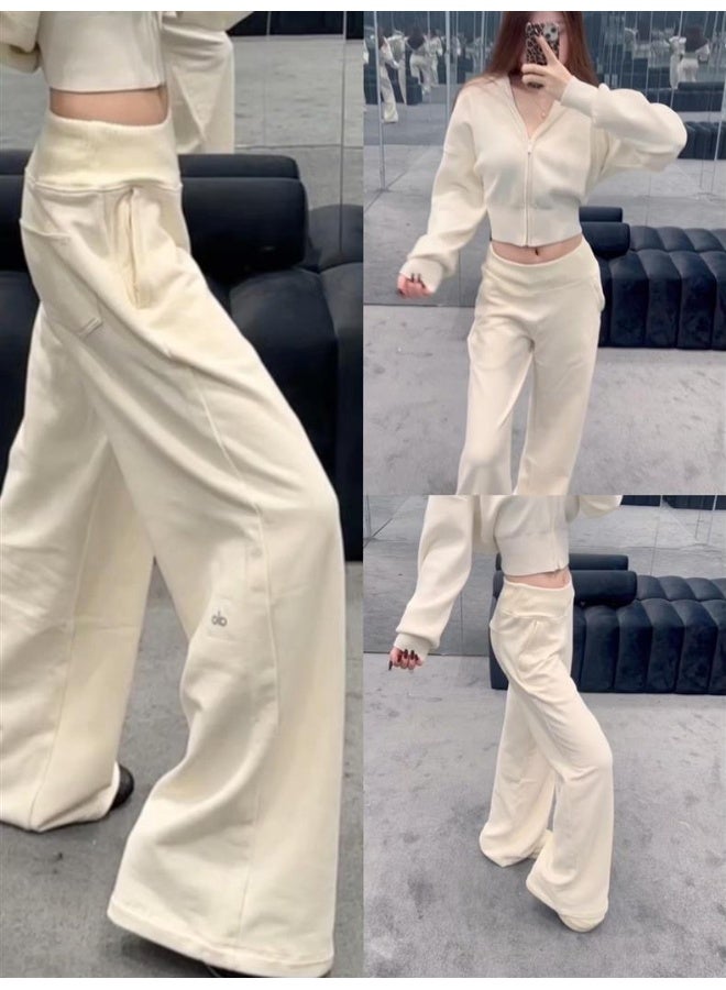 Alo Yoga Alo Women's Winter Fleece-Lined Thick Straight-Leg Athletic Pants - Image 3