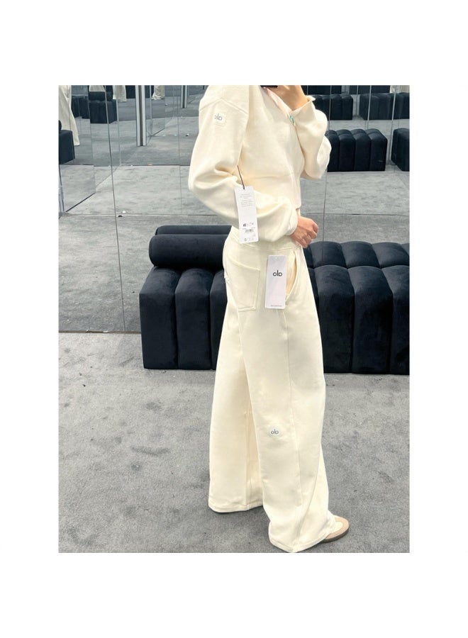 Alo Yoga Alo Women's Winter Fleece-Lined Thick Straight-Leg Athletic Pants - Image 5