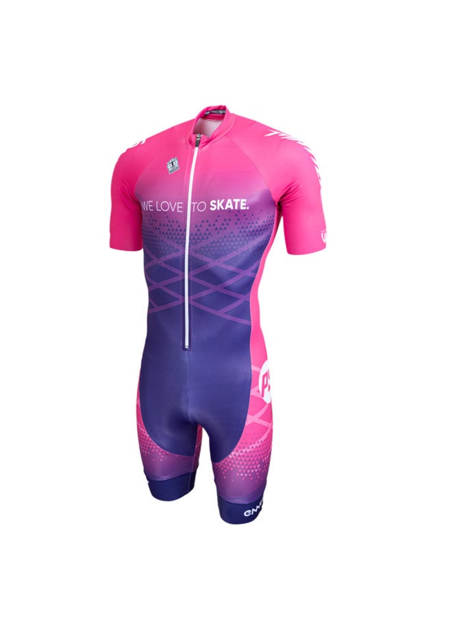 Children's Adult Roller Skating All-in-one Clothing Cycling Speed Skating Clothing Tight Jumpsuit Balance Bike Bicycle Clothing Racing Swimming