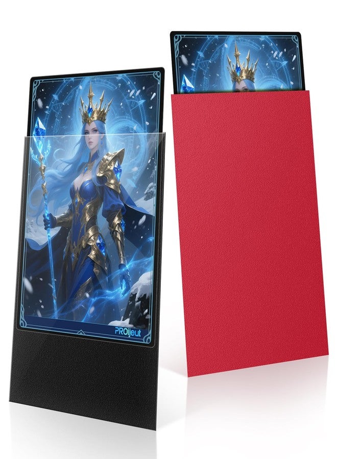 Proijeut 200 Pack Card Sleeves, Matte Dual Trading Card Sleeves with Opaque Back & Smooth Shuffle, Tear Resistant Card Protectors for MTG (Angry Red) - Image 1