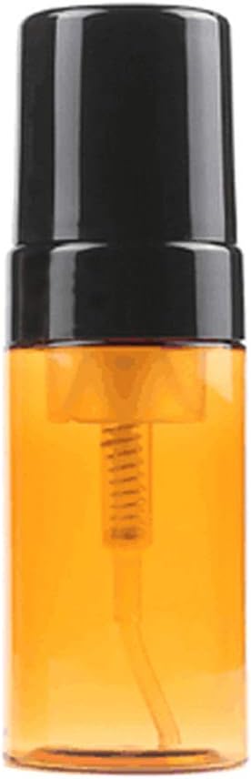Natuworld 1Pcs 100ml/3.4oz Amber Plastic Foaming Pump Dispenser Travel Size Empty Foam Pump Hand Wash Dispenser Mousses Bottle Storage Containers for Lotion Facial Cleanser Shampoo Hand Wash 