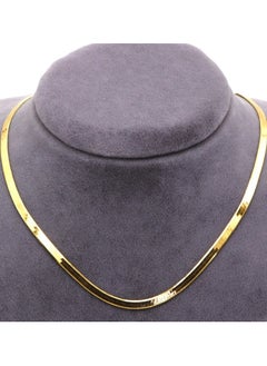 Gold Zone Real Gold Omega Snake Herringbone Belt Chain Necklace  - Image 5