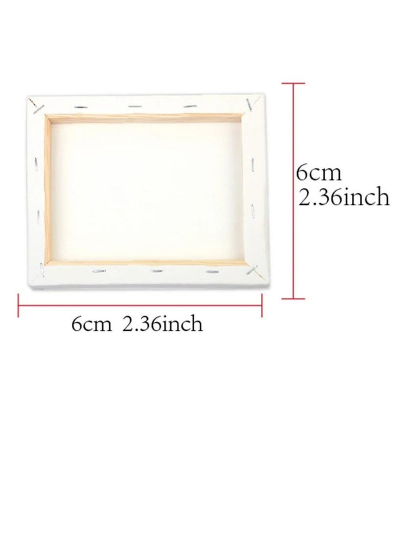 MOTARRO Mini Art Painting Craft Drawing Kids Easel 6X6CM With Stand  White Cotton Artist Canvas Boards for Painting Acrylic Pouring Oil Paint Dry & Wet Art Media  - Image 2