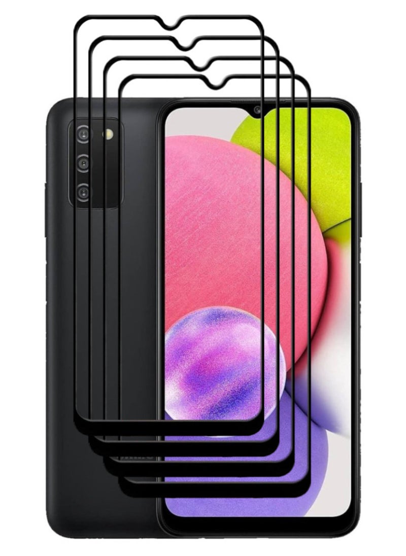 ACLIX 4 Pieces Antistatic ESD Dustproof Premium Quality High Definition Tempered Glass Screen Protector Designed For Samsung Galaxy A03s - Image 1