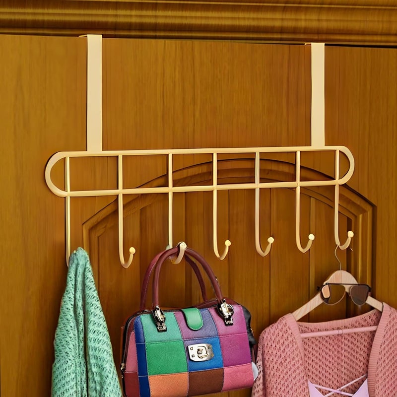 Boniry 1 Pcs Over The Door Hook Hanger Adhesive Hooks Heavy Duty Wall Hooks Waterproof Stainless Steel Hooks for Hanging Coat, Hat,Towel Robe Hook Rack Wall Mount- Bathroom and Bedroom White - Image 1