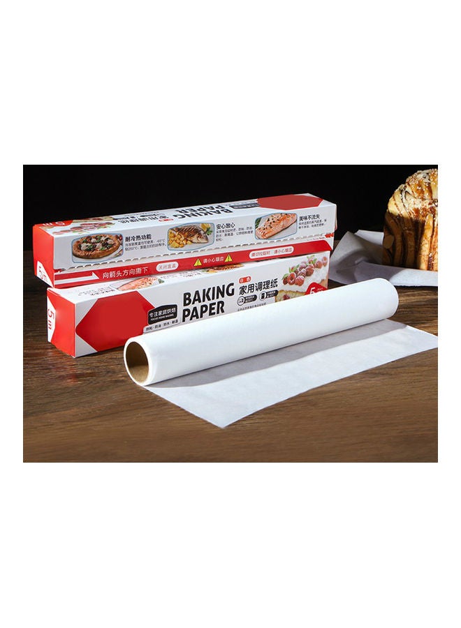 NIBEMINENT Non-Stick Oil Absorbing Baking Paper Roll White - Image 2
