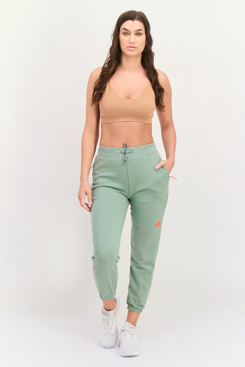 Adidas سروال رياضي نسائي مناسب للتدريب هروب المدينة، زيتوني - Image 4