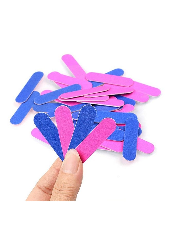MR.THINDZ® Mini Nail Files 100 Pcs Disposable Double Sided Nail File Beauty Care Cosmetic Pedicure Manicure Emery Boards Travel Size for Men, Women, Kids (Blue and Pink) - Image 3