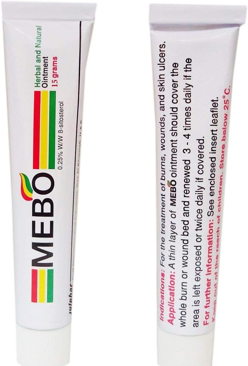 MEBO مرهم حروق لعلاج الجلد وشفاء الجروح والندبات بدون علامات رعاية سريعة الإسعافات الأولية صحة جمال 1 أنبوب 15 جرام - Image 2