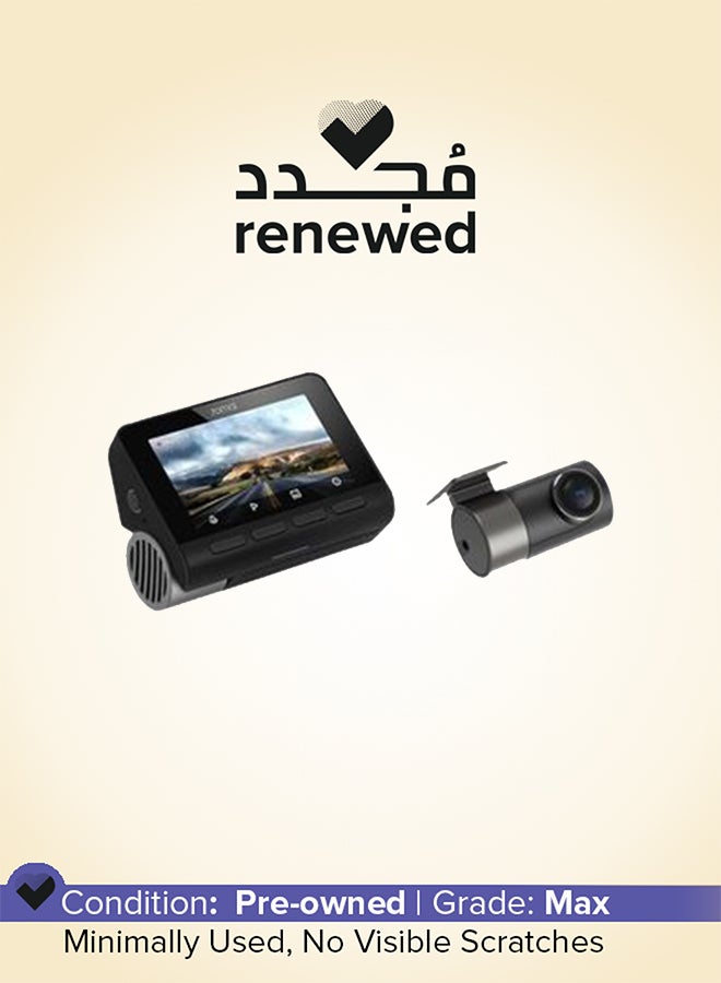 70mai Renewed - A800S Dash Cam + Rear Cam Set - Black - Image 1