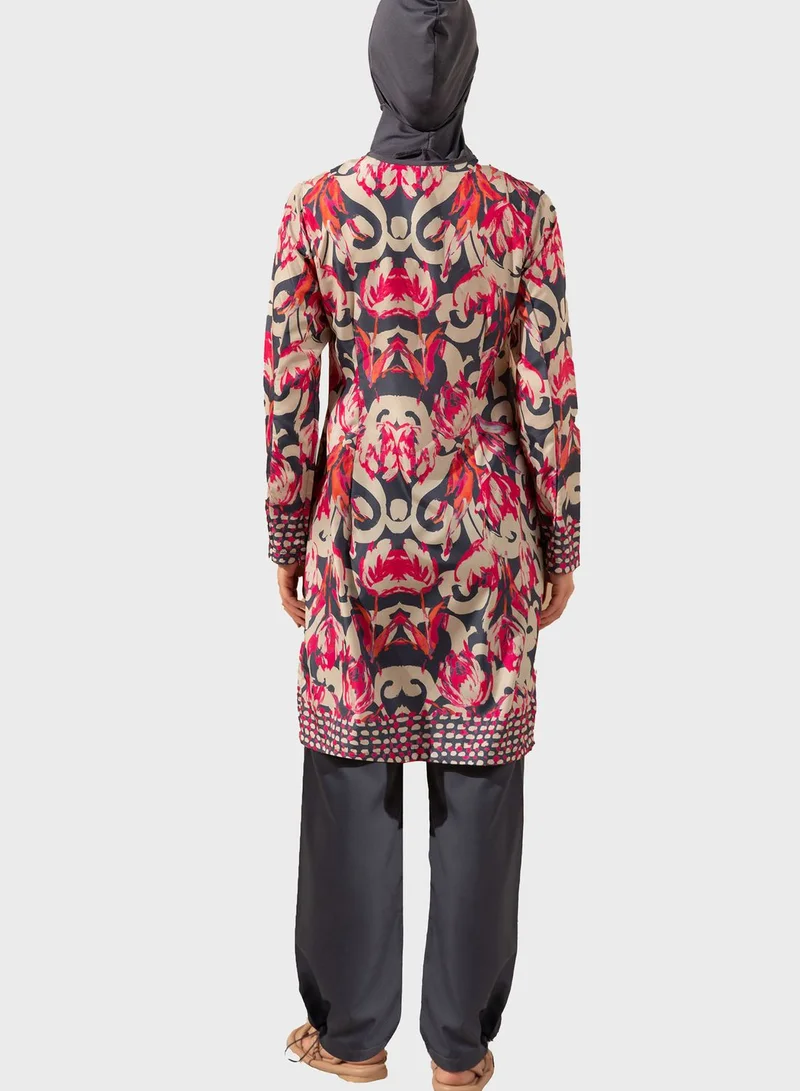 Mayo Bella by Modanisa Button Down Tunic & Pants Set