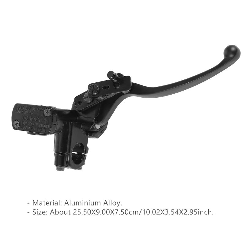 Luxshiny 2 Pieces Front Hydraulic Brake Lever And Master Cylinder Set For 50 250cc Atv Motorcycle With Parking Brake Left Right Handlebar Levers Off Road Trail Riding Black - Image 3