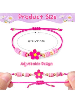 Generic Friendship Bracelets, 12 Pieces Colorful Cute Kids Bracelet, Inspirational Bracelets for Girls Women, Adjustable Flat Beads Bracelets, Kids Jewelry Party Accessories  - Image 3