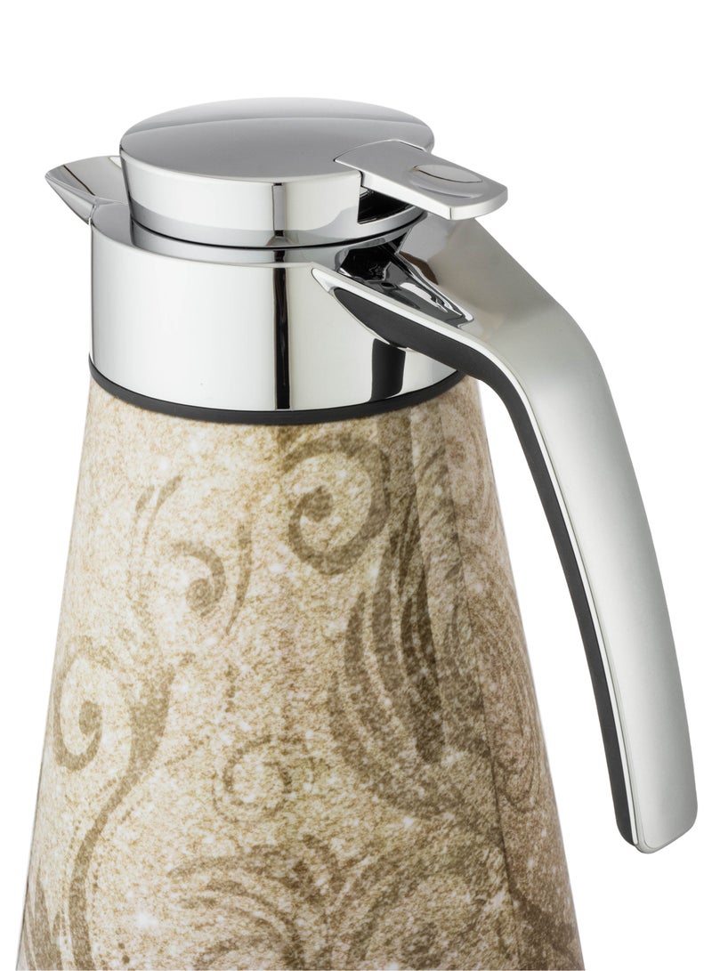 emsa German Thermos 1.5 liter capacity beige and silver color - Image 3