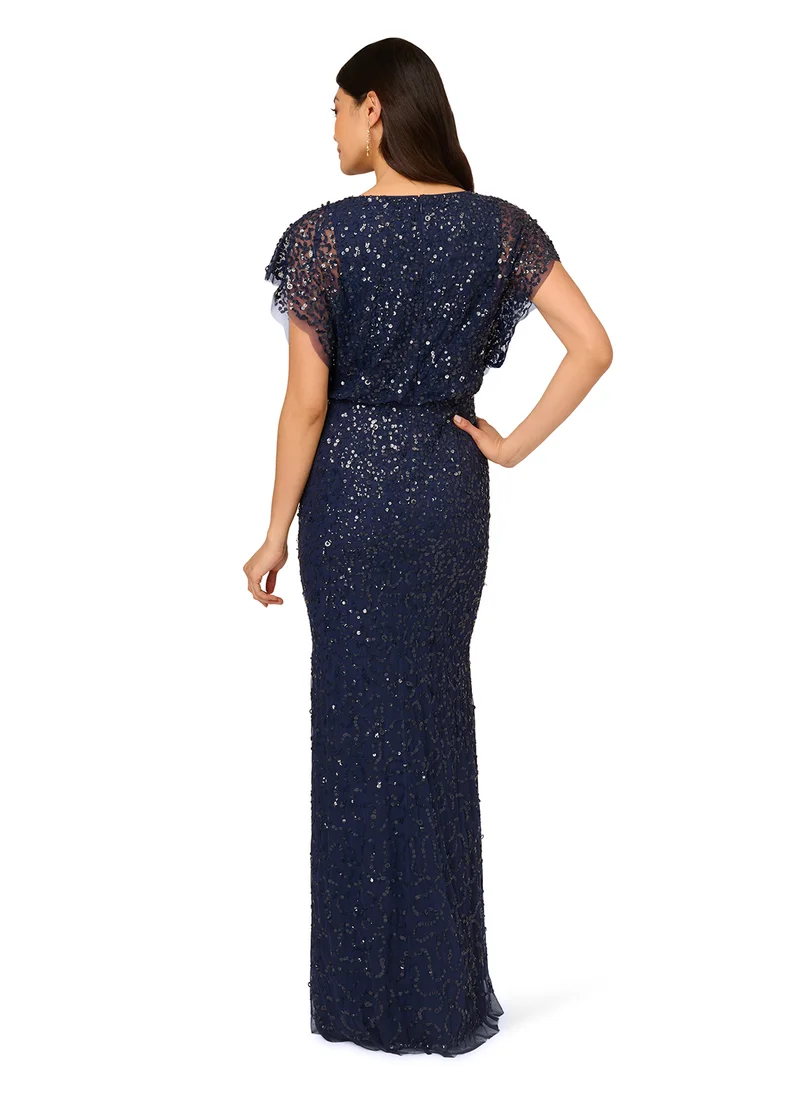 ادريانا بابيل Embellished Mermaid Maxi Dress