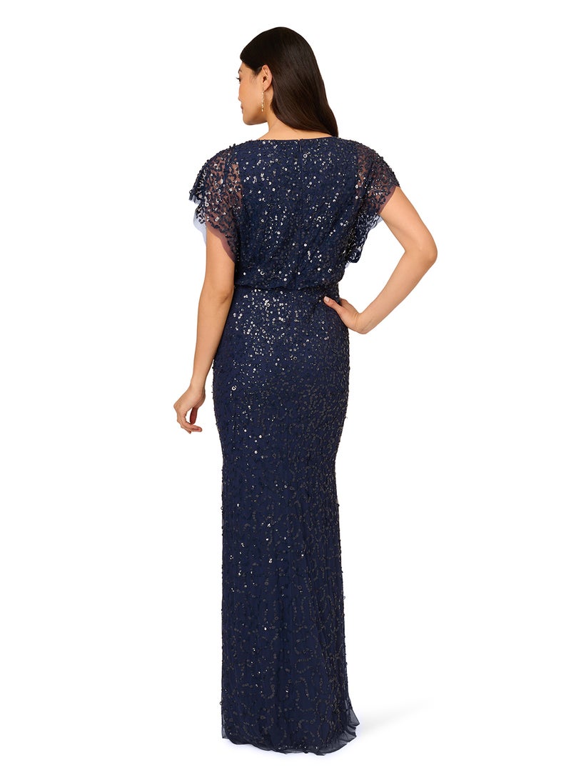 Adrianna Papell Embellished Mermaid Maxi Dress  - Image 2