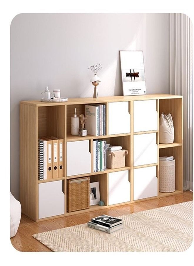 C&C Home Multipurpose Modern Design Storage Rack Spacious Wood Bookcase Home Decoration Items Storage Stand Bookshelf Floor Rack Display Rack for Living Room Bedroom Home Office 140x24x80 cm  - Image 2