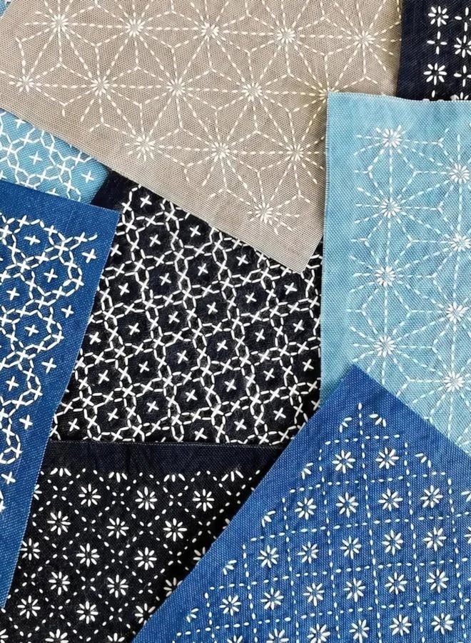 Gezan 8 Pcs Sashiko Stencils 4.7 x 4.7 Inch Plastic Sashiko Template Pattern Geometric Embroidery Stabilizers Drawing Line Template for Hand Quilting Sewing (8) - Image 5