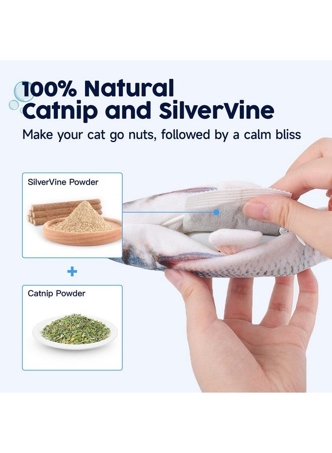 Potaroma Cat Toys Flopping Fish with SilverVine and Catnip, Moving Kitten Kicker, Floppy Wiggle Carp for Small Dogs, Interactive Motion Kitty Exercise, 10.5 Inches - Image 4