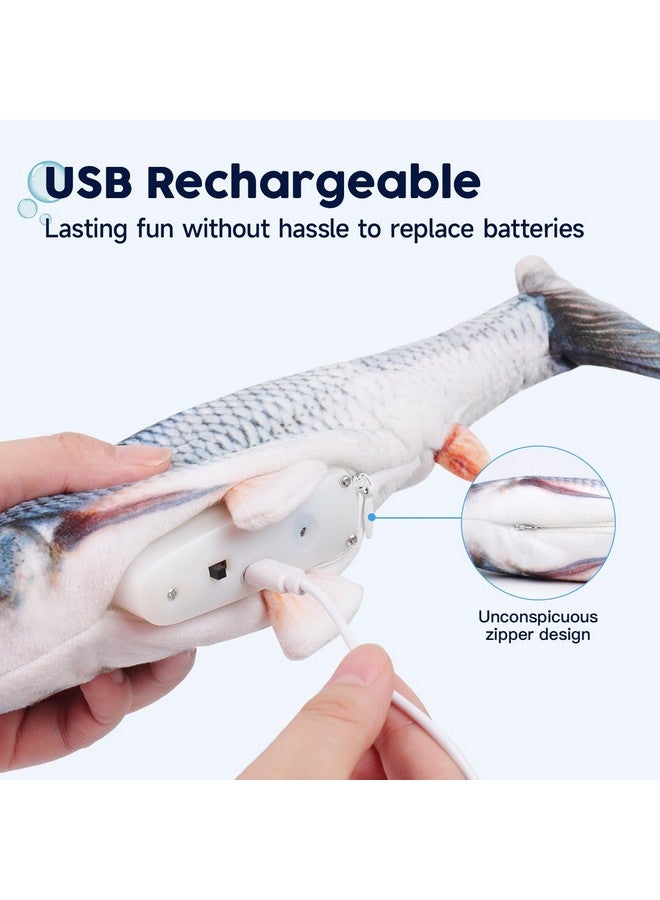 Potaroma Cat Toys Flopping Fish with SilverVine and Catnip, Moving Kitten Kicker, Floppy Wiggle Carp for Small Dogs, Interactive Motion Kitty Exercise, 10.5 Inches - Image 5