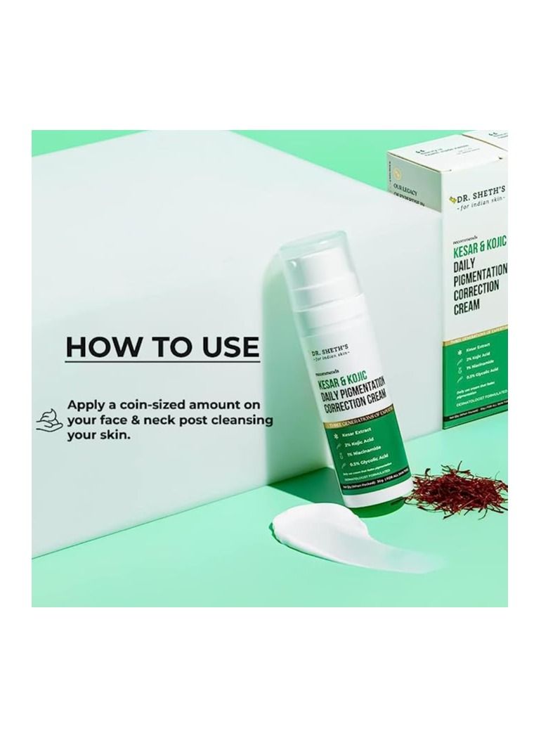 Dr. Sheth's Kesar & Kojic Daily Pigmentation Correction Cream - Image 4