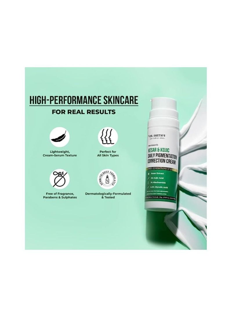 Dr. Sheth's Kesar & Kojic Daily Pigmentation Correction Cream - Image 5
