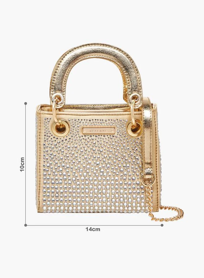 سيليست Embellished Crossbody Bag with Chain Strap Ramadan Collection