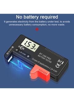 Generic 168 PRO Digital Display Universal Battery Tester Portable Battery Capacity Indicator Practical Battery Level Checker Voltage Meter Electric Quantity Monitor Detector for 9V 1.2V-4.8V Battery  - Image 4