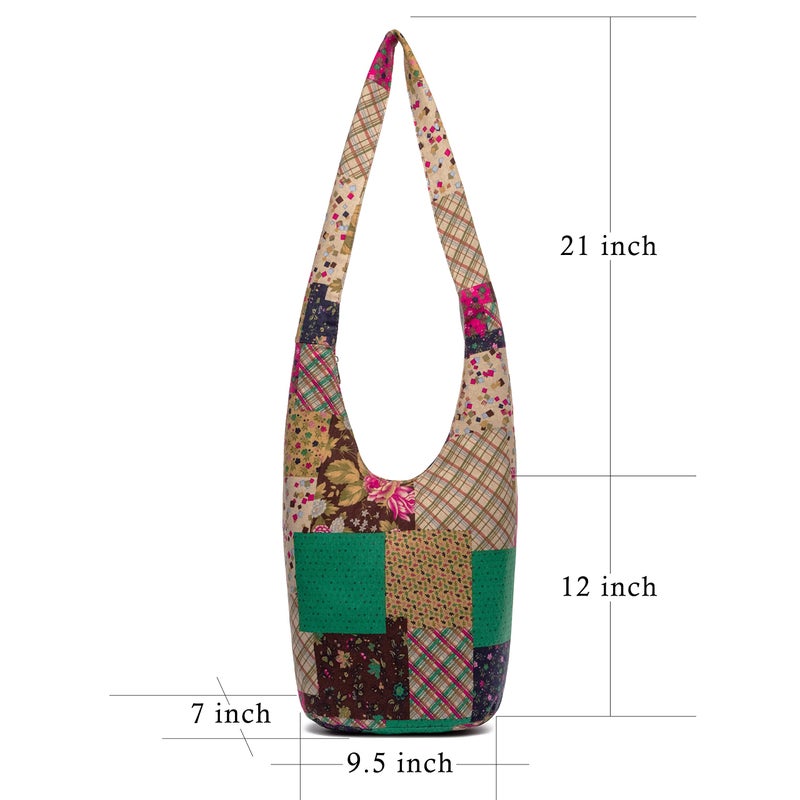 Coton Pose Women Shoulder Handbags Fashion canvas Hippie Crossbody Bags Bohemian Animal Prints Hobo Bags (Antique white) - Image 3