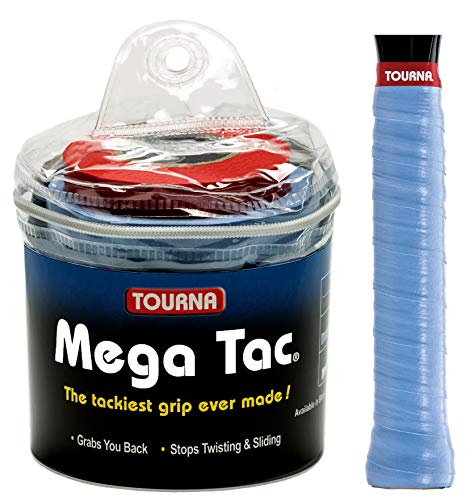TOURNA جهاز TOURNA Mega Tac Extra Tacky Overgrip، أزرق (30 حزمة) (MT-30-XLB) - Image 1