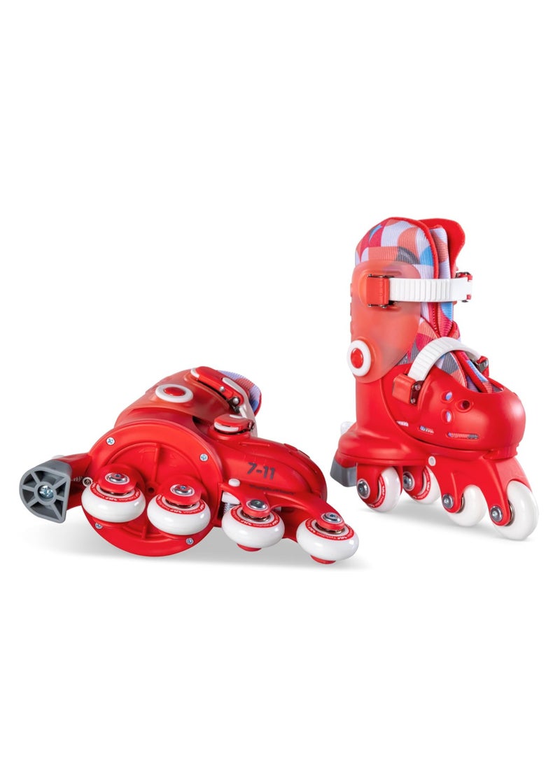 Yvolution Twista Learner Training Skates For Beginner - Size 12 - Red  - Image 2