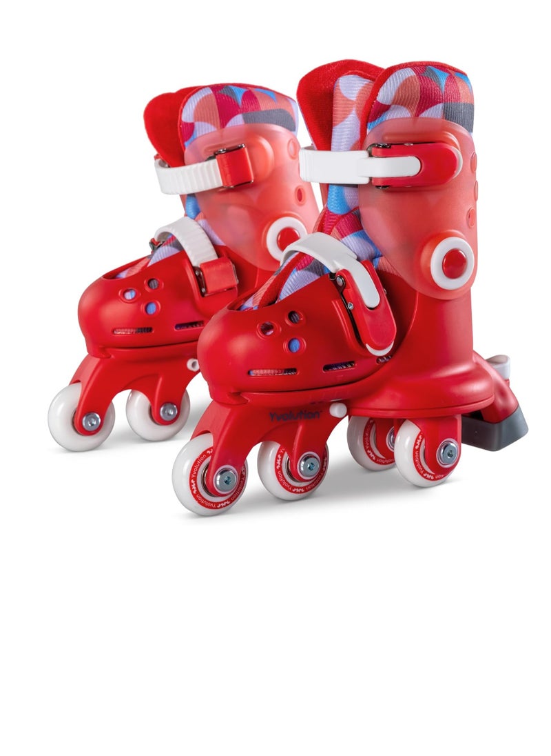 Yvolution Twista Learner Training Skates For Beginner - Size 12 - Red  - Image 1