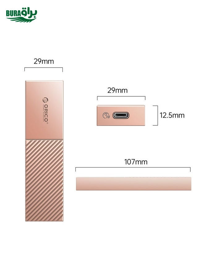ORICO M206C3-G2-RG 10Gbps USB3.1 Gen2 Type-C M.2 NVMe SSD Enclosure(Gold)