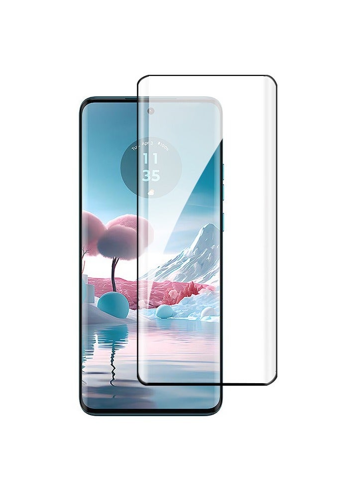 2 in 1 Motorola Edge 40 Neo 5G Phone Case Cover & Screen Protector - Shockproof Clear Slim TPU Protective Phone Cover & Full Coverage Delicate Touch Tempered Glass Screen Protector for Motorola Edge 40 Neo 5G - Image 4