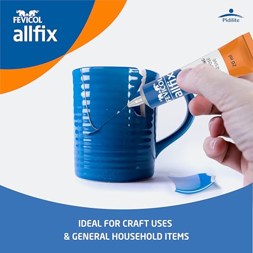 Pidilite Fevicol Allfix, 20ml - Pack of 3 | Clear and Non-Staining | All Purpose Adhesive |Strong Bind | Easy to Use | DIY Art & Craft | Suitable for Fixing crafts, Cardboard, Plastic, Wood, Plywood - Image 4