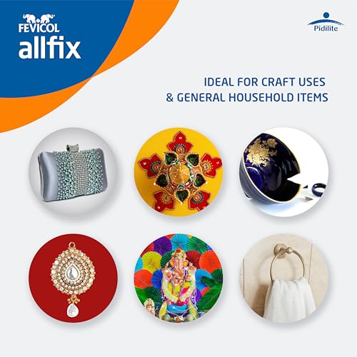 Pidilite Fevicol Allfix, 20ml - Pack of 3 | Clear and Non-Staining | All Purpose Adhesive |Strong Bind | Easy to Use | DIY Art & Craft | Suitable for Fixing crafts, Cardboard, Plastic, Wood, Plywood - Image 3